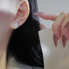 Load image into Gallery viewer, 18K Gold Diamond Snowflake Earrings: Radiant Starburst Design