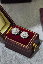 Load image into Gallery viewer, 18K Gold Diamond Snowflake Earrings: Radiant Starburst Design