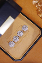Load image into Gallery viewer, 18K White Gold Natural Diamond Flower Earrings, Flower Diamond Earrings, Flower Diamond Studs, Diamond Studs, Flower Studs, Stylish Earrings, Real Diamond Earrings