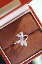 Load image into Gallery viewer, 18K White Gold Natural Diamond Ring, Bow Diamond Ring, Gold Ribbon Ring, Stylish Rings, Gold Diamond Ring, Real Diamond Ring, Bow Knot Ring, Wedding Ring