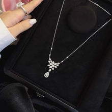 Load image into Gallery viewer, 18K White Gold Natural Diamond Pendant, Pear Diamond Pendant, Real Diamond Pendant, Diamond Gift, Wedding Pendants