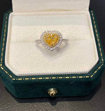 Load image into Gallery viewer, 18K White Gold Natural Yellow Diamond Ring, Fancy Diamond Ring, Stylish Rings, Gold Diamond Ring, Real Diamond Ring, Wedding Ring, Engagement Ring