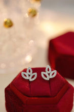 Load image into Gallery viewer, 18K White Gold Natural Diamond Earrings, Simple and Stylish Earrings, Minimalist Earrings Gold, Real Diamond Earrings, Minimalist Diamond