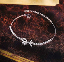 Load image into Gallery viewer, 18K White Gold Natural Diamond Bracelet, Gold Bow Bracelet, Stylish Bracelet, Gold Diamond Bracelet, Real Diamond Bracelet, Wedding Bracelets, Engagement Bracelet