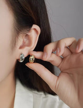 Load image into Gallery viewer, Pure 18K Water Drop Gold Earrings, Simple and Stylish Earrings, U Shape Earrings, Gold Hoop Earrings, Minimalist Earrings Gold