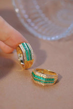 Load image into Gallery viewer, 18K Yellow Gold Natural Emerald Diamond Ring, Multi Stone Ring, Gold Stacking Rings, Stylish Rings, Gold Diamond Ring, Real Diamond Ring, Wedding Ring
