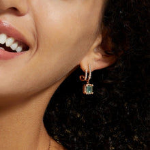 Load image into Gallery viewer, New Arrival Earrings! Minimalist Green Moss Agate Earrings, S925 Sterling Silver Gold Plated Geometric Earrings, Nature Inspired Jewelry, Gift For Her