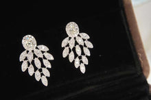 Load image into Gallery viewer, 18K White Gold Natural Diamond Earrings, Diamond Stud Earrings, Stylish Earrings, Real Diamond Earrings, Gold Diamond Earrings