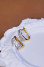 Load image into Gallery viewer, 18K Yellow Gold Natural Diamond Earrings, Huggie Hoop Earrings, Diamond Huggies, Gold Hoop Earrings, Stylish Earrings, Real Diamond Earrings, Gold Diamond Earrings