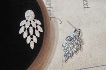 Load image into Gallery viewer, 18K White Gold Natural Diamond Earrings, Diamond Stud Earrings, Stylish Earrings, Real Diamond Earrings, Gold Diamond Earrings