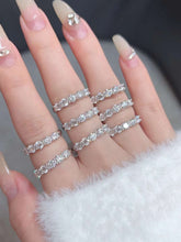 Load image into Gallery viewer, 18K White Gold Natural Diamond Ring, Diamond Stacking Rings, Gold Stackable Rings, Dainty Diamond Ring, Gold Diamond Ring, Real Diamond Ring, Wedding Ring, Engagement Ring