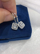 Load image into Gallery viewer, 18K White Gold Natural Diamond Earrings, Simple and Stylish Earrings, Minimalist Earrings Gold, Real Diamond Earrings, Anniversary Earrings