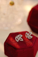 Load image into Gallery viewer, 18K White Gold Natural Diamond Earrings, Simple and Stylish Earrings, Minimalist Earrings Gold, Real Diamond Earrings, Minimalist Diamond