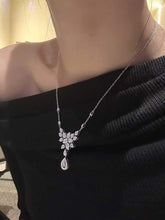 Load image into Gallery viewer, 18K White Gold Natural Diamond Pendant, Pear Diamond Pendant, Real Diamond Pendant, Diamond Gift, Wedding Pendants