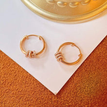 Load image into Gallery viewer, 18K Gold Natural Diamond Earrings, Dainty Hoop Earrings, Gold Hoop Earrings, Stylish Earrings, Real Diamond Earrings, Gold Diamond Earrings, Minimalist Earrings