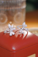 Load image into Gallery viewer, 18K White Gold Natural Diamond Ring, Bow Diamond Ring, Gold Ribbon Ring, Stylish Rings, Gold Diamond Ring, Real Diamond Ring, Bow Knot Ring, Wedding Ring