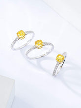 Load image into Gallery viewer, 18K White Gold Natural Yellow Diamond Ring, Fancy Diamond Ring, Stylish Rings, Gold Diamond Ring, Real Diamond Ring, Wedding Ring, Engagement Ring