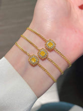 Load image into Gallery viewer, 18K Yellow Gold Natural Yellow Diamond Bracelet, Fancy Diamond Bracelet, Stylish Bracelet, Gold Diamond Bracelet, Real Diamond Bracelet, Wedding Bracelets, Engagement Bracelet