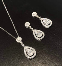 Load image into Gallery viewer, 18K White Gold Natural Diamond Pendant, Pear Diamond Pendant, Real Diamond Pendant, Diamond Gift, Wedding Pendants, NO gold chain included