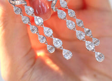 Load image into Gallery viewer, 18K White Gold Natural Diamond Earrings, Diamond Drop Earrings, Stylish Earrings, Real Diamond Earrings, Gold Diamond Earrings