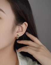 Load image into Gallery viewer, Pure 18K Water Drop Gold Earrings, Simple and Stylish Earrings, U Shape Earrings, Gold Hoop Earrings, Minimalist Earrings Gold