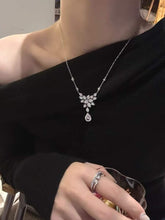 Load image into Gallery viewer, 18K White Gold Natural Diamond Pendant, Pear Diamond Pendant, Real Diamond Pendant, Diamond Gift, Wedding Pendants