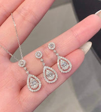 Load image into Gallery viewer, 18K White Gold Natural Diamond Pendant, Pear Diamond Pendant, Real Diamond Pendant, Diamond Gift, Wedding Pendants, NO gold chain included