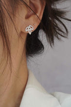 Load image into Gallery viewer, 18K White Gold Natural Diamond Earrings, Simple and Stylish Earrings, Minimalist Earrings Gold, Real Diamond Earrings, Minimalist Diamond