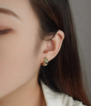 Load image into Gallery viewer, Pure 18K Water Drop Gold Earrings, Simple and Stylish Earrings, U Shape Earrings, Gold Hoop Earrings, Minimalist Earrings Gold