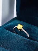 Load image into Gallery viewer, 18K White Gold Natural Yellow Diamond Ring, Fancy Diamond Ring, Stylish Rings, Gold Diamond Ring, Real Diamond Ring, Wedding Ring, Engagement Ring