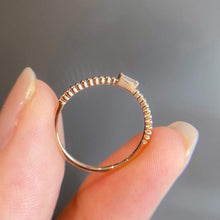 Load image into Gallery viewer, 18K Gold Natural Diamond Ring, Emerald Cut Diamond Ring, Stylish Rings, Gold Diamond Ring, Real Diamond Ring, Gold Stacking Rings