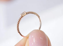 Load image into Gallery viewer, 18K Gold Natural Diamond Ring, Emerald Cut Diamond Ring, Stylish Rings, Gold Diamond Ring, Real Diamond Ring, Gold Stacking Rings