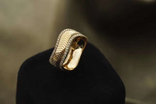 Load image into Gallery viewer, 18K Yellow Gold Natural Diamond Ring, Snake Bone Ring, Stylish Rings, Gold Diamond Ring, Real Diamond Ring, Wedding Ring, Engagement Ring, Statement Rings Gold