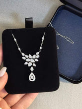 Load image into Gallery viewer, 18K White Gold Natural Diamond Pendant, Pear Diamond Pendant, Real Diamond Pendant, Diamond Gift, Wedding Pendants