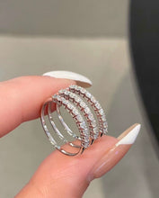 Load image into Gallery viewer, 18K White Gold Natural Diamond Ring, Diamond Stacking Rings, Gold Stackable Rings, Dainty Diamond Ring, Gold Diamond Ring, Real Diamond Ring, Wedding Ring, Engagement Ring