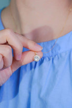 Load image into Gallery viewer, 18K Gold Natural Diamond Pendant, Round Diamond Pendant, Real Diamond Pendant, Diamond Gift, Wedding Pendants