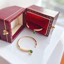 Load image into Gallery viewer, 18K Yellow Gold Natural Top Green Type A Jadeite Jade Diamond Ring, Gold Stacking Rings, Stylish Rings, Gold Diamond Ring, Real Diamond Ring, Wedding Ring