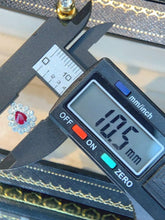 Load image into Gallery viewer, 18K White Gold Natural Vivid Red Ruby Diamond Earrings, Natural Ruby Earrings, Stylish Earrings, Ruby Stud Earrings, Stunning Jewelry