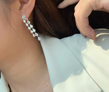 Load image into Gallery viewer, 18K White Gold Natural Diamond Earrings, Diamond Drop Earrings, Stylish Earrings, Real Diamond Earrings, Gold Diamond Earrings