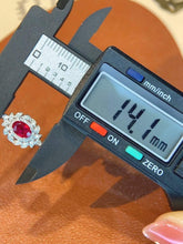 Load image into Gallery viewer, 18K White Gold Natural Ruby Diamond Earrings, Natural Ruby Earrings, Stylish Earrings, Ruby Stud Earrings, Stunning Earrings