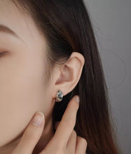 Load image into Gallery viewer, Pure 18K Water Drop Gold Earrings, Simple and Stylish Earrings, U Shape Earrings, Gold Hoop Earrings, Minimalist Earrings Gold