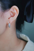 Load image into Gallery viewer, 18K Yellow Gold Natural Diamond Earrings, Huggie Hoop Earrings, Diamond Huggies, Gold Hoop Earrings, Stylish Earrings, Real Diamond Earrings, Gold Diamond Earrings