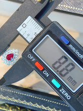 Load image into Gallery viewer, 18K White Gold Natural Vivid Red Ruby Diamond Earrings, Natural Ruby Earrings, Stylish Earrings, Ruby Stud Earrings, Stunning Jewelry