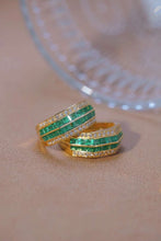 Load image into Gallery viewer, 18K Yellow Gold Natural Emerald Diamond Ring, Multi Stone Ring, Gold Stacking Rings, Stylish Rings, Gold Diamond Ring, Real Diamond Ring, Wedding Ring