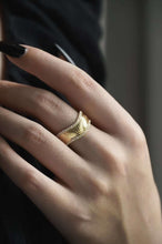 Load image into Gallery viewer, 18K Yellow Gold Natural Diamond Ring, Snake Bone Ring, Stylish Rings, Gold Diamond Ring, Real Diamond Ring, Wedding Ring, Engagement Ring, Statement Rings Gold