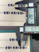 Load image into Gallery viewer, 18K White Gold Sri Lanka Natural Sapphire Diamond Earrings, Natural Vivid Blue Sapphire Earrings, Simple and Stylish Earrings, Minimalist Earrings Gold