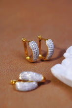 Load image into Gallery viewer, 18K Yellow Gold Natural Diamond Earrings, Huggie Hoop Earrings, Diamond Huggies, Gold Hoop Earrings, Stylish Earrings, Real Diamond Earrings, Gold Diamond Earrings