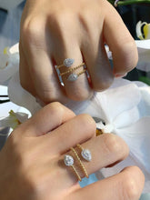 Load image into Gallery viewer, 18K Yellow Gold Natural Diamond Ring, Stylish Rings, Gold Diamond Ring, Real Diamond Ring, Wedding Ring, Engagement Ring, Statement Rings Gold