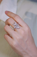 Load image into Gallery viewer, 18K White Gold Natural Diamond Ring, Bow Diamond Ring, Gold Ribbon Ring, Stylish Rings, Gold Diamond Ring, Real Diamond Ring, Bow Knot Ring, Wedding Ring