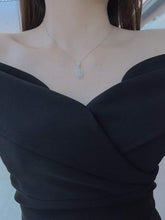 Load image into Gallery viewer, 18K White Gold Natural Diamond Pendant, Pear Diamond Pendant, Real Diamond Pendant, Diamond Gift, Wedding Pendants, NO gold chain included